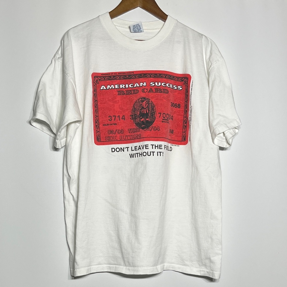American Success White T-Shirt with Red Graphic